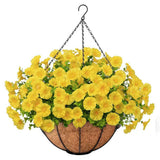 Artificial Petunia Hanging Flower Arrangement Red White Blue Flowers Outdoor - Multi-color - Size 14 In Australia - Darrahopens