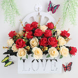 Artificial Sunflowers Wall Hanging Flowers Simulation Flower Basket Living Room - Multi-color - Size 6
