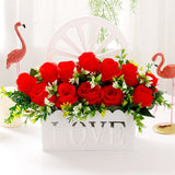 Artificial Sunflowers Wall Hanging Flowers Simulation Flower Basket Living Room - Multi-color - Size 13