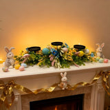 Artificial Flower Centerpiece Candle Holder Lavender Decor Eucalyptus - Green - Size 40-23