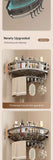 Gray Shower Caddy 3-Tier Corner Caddy Shower Hooks Bathroom Storage Rust-Resistant