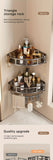Gray Shower Caddy 3-Tier Corner Caddy Shower Hooks Bathroom Storage Rust-Resistant