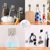 Silver Gray Bathroom Shower Accessories 11-Piece Set Towel Bars Hooks Soap Dishes Bathroom