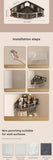Gray Shower Caddy Corner Caddy 2-Tier Hooks Rod Bathroom Storage Shower Organizer