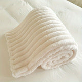 Flannel Sofa Blanket Office Blanket Living Room Throw Comfortable Blanket - Gray - Size M 100-150cm