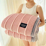 A-Class Rabbit Fur Blanket Soft Blanket Home Decor Blanket Comfortable Blanket - Beige - Size L  200-230cm