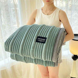 A-Class Rabbit Fur Blanket Soft Blanket Home Decor Blanket Comfortable Blanket - Beige - Size S  150-200cm