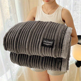 A-Class Rabbit Fur Blanket Soft Blanket Home Decor Blanket Comfortable Blanket - Ice blue - Size L  200-230cm
