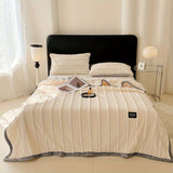 A-Class Rabbit Fur Blanket Soft Blanket Home Decor Blanket Comfortable Blanket - Ice blue - Size L  200-230cm
