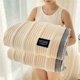 A-Class Rabbit Fur Blanket Soft Blanket Home Decor Blanket Comfortable Blanket - Ice blue - Size M  180-200cm