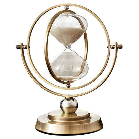 White Black Rotating Hourglass Clock Home Decor Time-Keeping Device High-Quality Materials