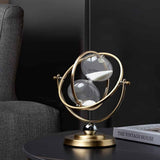 White Black Rotating Hourglass Clock Home Decor Time-Keeping Device High-Quality Materials