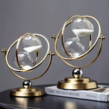 White Black Rotating Hourglass Clock Home Decor Time-Keeping Device High-Quality Materials