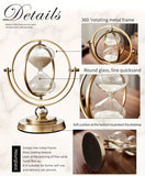 White Black Rotating Hourglass Clock Home Decor Time-Keeping Device High-Quality Materials
