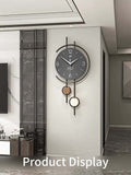 Gray 金色(Gold) Gold Geometric Wall Clock Modern Wall Clock Home Decor Clock Silent Clock