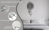 Gray 金色(Gold) Gold Geometric Wall Clock Modern Wall Clock Home Decor Clock Silent Clock