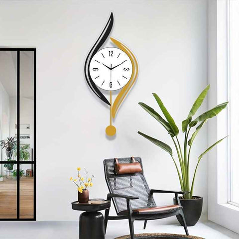 Gold Black Wall Clock Modern Wall Clock Decorative Wall Clock Silent Wall Clock