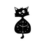 Black Gray Cat Wall Clock Unique Home Decor Silent Wall Clock Cat Decor Australia Modern