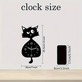 Black Gray Cat Wall Clock Unique Home Decor Silent Wall Clock Cat Decor Australia Modern