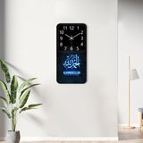 Black Silver Islamic Wall Clock Arabic Calligraphy Clock Decorative Clock Home Decor Islamic