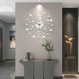 Silver Gold Silver Dandelion Wall Clock Home Decor Clock Modern Wall Clock High-Quality Clock