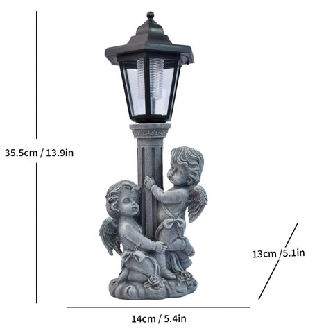 Resin Hummingbird Solar Lamp Outdoor Garden Sculpture Couple Hummingbird - Multi-color - Size 35 In Australia - Darrahopens