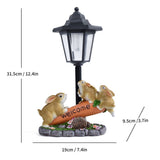 Resin Hummingbird Solar Lamp Outdoor Garden Sculpture Couple Hummingbird - Multi-color - Size 40