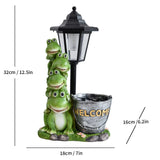 Resin Hummingbird Solar Lamp Outdoor Garden Sculpture Couple Hummingbird - Multi-color - Size 45