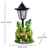 Resin Hummingbird Solar Lamp Outdoor Garden Sculpture Couple Hummingbird - Multi-color - Size 46