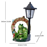 Resin Hummingbird Solar Lamp Outdoor Garden Sculpture Couple Hummingbird - Multi-color - Size 46