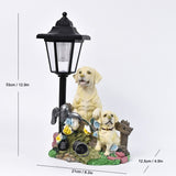 Resin Hummingbird Solar Lamp Outdoor Garden Sculpture Couple Hummingbird - Multi-color - Size 10