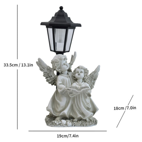 Resin Hummingbird Solar Lamp Outdoor Garden Sculpture Couple Hummingbird - Multi-color - Size 9 In Australia - Darrahopens