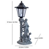 Resin Hummingbird Solar Lamp Outdoor Garden Sculpture Couple Hummingbird - Multi-color - Size 17 In Australia - Darrahopens