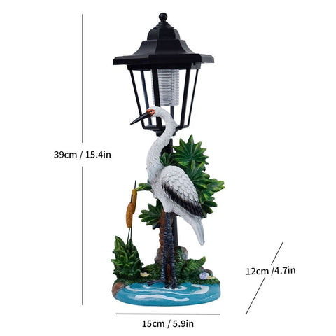 Resin Hummingbird Solar Lamp Outdoor Garden Sculpture Couple Hummingbird - Multi-color - Size 21 In Australia - Darrahopens