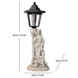 Resin Hummingbird Solar Lamp Outdoor Garden Sculpture Couple Hummingbird - Multi-color - Size 22