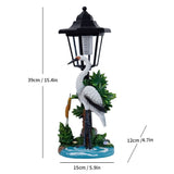 Resin Hummingbird Solar Lamp Outdoor Garden Sculpture Couple Hummingbird - Multi-color - Size 22