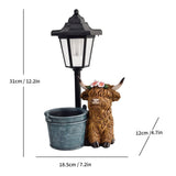 Resin Hummingbird Solar Lamp Outdoor Garden Sculpture Couple Hummingbird - Multi-color - Size 22