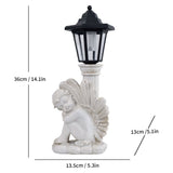 Resin Hummingbird Solar Lamp Outdoor Garden Sculpture Couple Hummingbird - Multi-color - Size 24