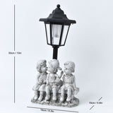 Resin Hummingbird Solar Lamp Outdoor Garden Sculpture Couple Hummingbird - Multi-color - Size 24