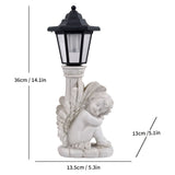 Resin Hummingbird Solar Lamp Outdoor Garden Sculpture Couple Hummingbird - Multi-color - Size 25