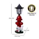 Resin Hummingbird Solar Lamp Outdoor Garden Sculpture Couple Hummingbird - Multi-color - Size 26