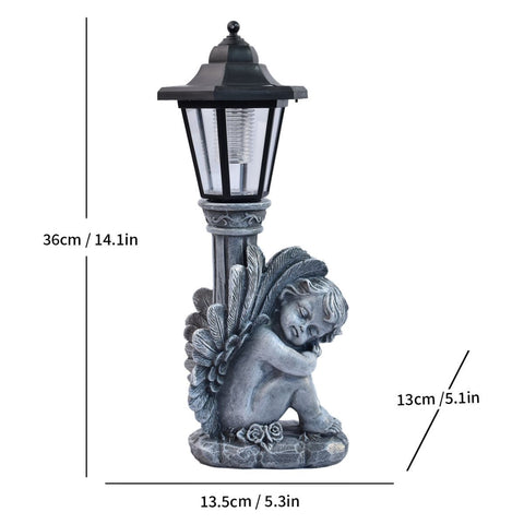 Resin Hummingbird Solar Lamp Outdoor Garden Sculpture Couple Hummingbird - Multi-color - Size 27 In Australia - Darrahopens