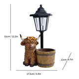 Resin Hummingbird Solar Lamp Outdoor Garden Sculpture Couple Hummingbird - Multi-color - Size 27