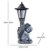 Resin Hummingbird Solar Lamp Outdoor Garden Sculpture Couple Hummingbird - Multi-color - Size 30