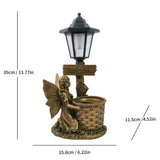 Resin Hummingbird Solar Lamp Outdoor Garden Sculpture Couple Hummingbird - Multi-color - Size 50