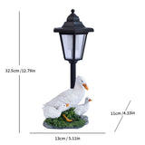 Resin Hummingbird Solar Lamp Outdoor Garden Sculpture Couple Hummingbird - Multi-color - Size 51