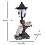 Resin Hummingbird Solar Lamp Outdoor Garden Sculpture Couple Hummingbird - Multi-color - Size 54