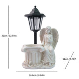 Resin Hummingbird Solar Lamp Outdoor Garden Sculpture Couple Hummingbird - Multi-color - Size 56