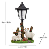 Resin Hummingbird Solar Lamp Outdoor Garden Sculpture Couple Hummingbird - Multi-color - Size 56
