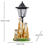 Resin Hummingbird Solar Lamp Outdoor Garden Sculpture Couple Hummingbird - Multi-color - Size 57
